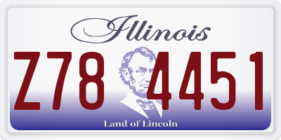 IL license plate Z784451
