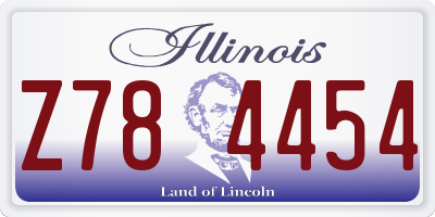 IL license plate Z784454
