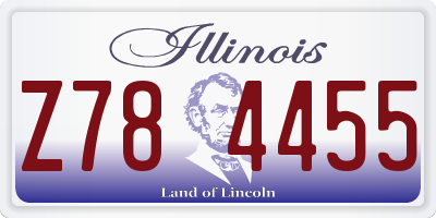 IL license plate Z784455