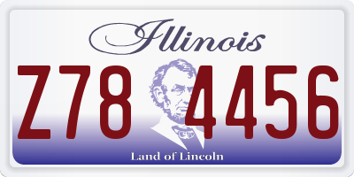 IL license plate Z784456