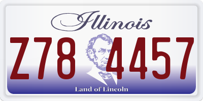 IL license plate Z784457