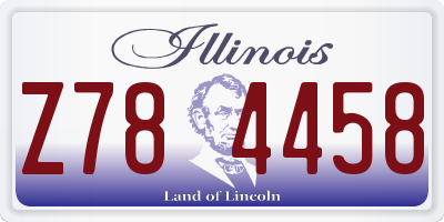 IL license plate Z784458