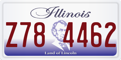 IL license plate Z784462