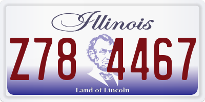 IL license plate Z784467