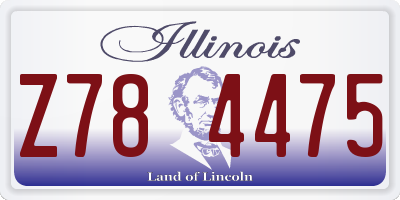 IL license plate Z784475