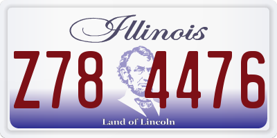 IL license plate Z784476
