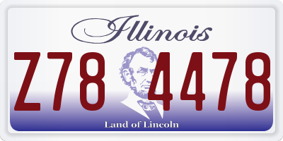 IL license plate Z784478
