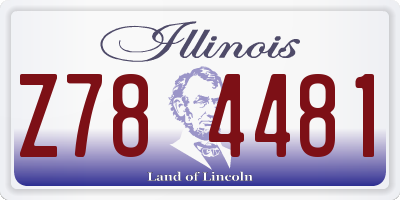 IL license plate Z784481