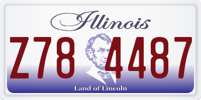 IL license plate Z784487
