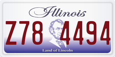 IL license plate Z784494
