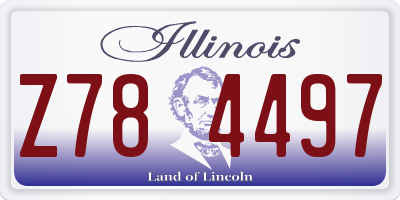 IL license plate Z784497