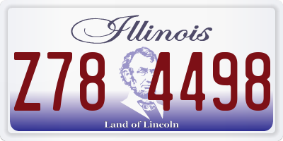 IL license plate Z784498