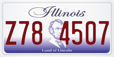 IL license plate Z784507
