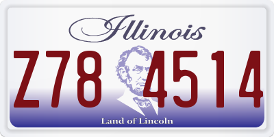 IL license plate Z784514