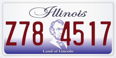 IL license plate Z784517