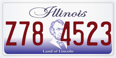 IL license plate Z784523