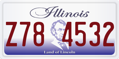 IL license plate Z784532