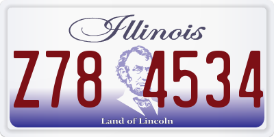 IL license plate Z784534