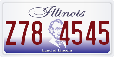 IL license plate Z784545