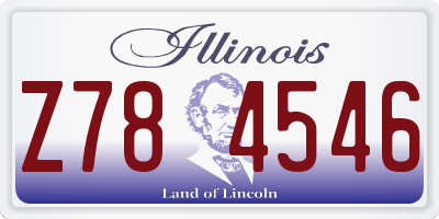 IL license plate Z784546
