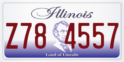 IL license plate Z784557