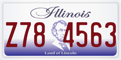 IL license plate Z784563