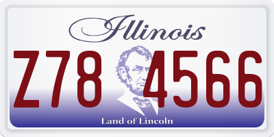 IL license plate Z784566