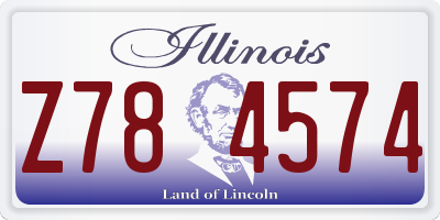 IL license plate Z784574