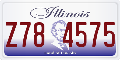 IL license plate Z784575