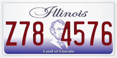 IL license plate Z784576