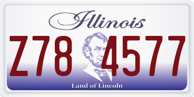 IL license plate Z784577