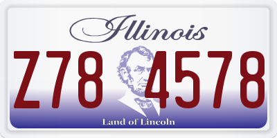IL license plate Z784578
