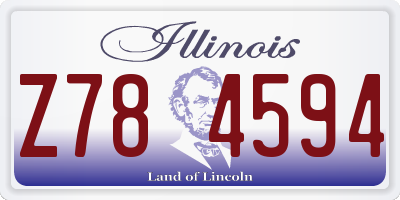 IL license plate Z784594