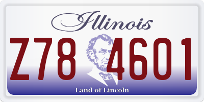 IL license plate Z784601