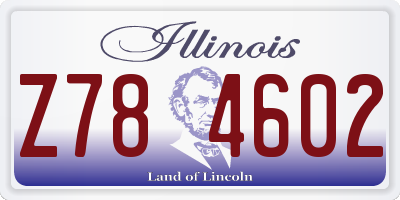 IL license plate Z784602