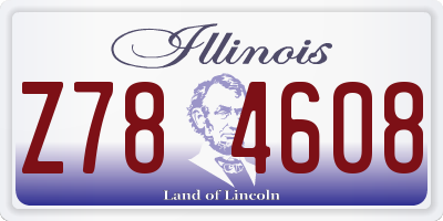 IL license plate Z784608