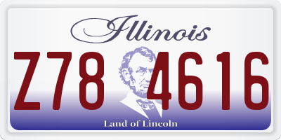IL license plate Z784616