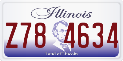IL license plate Z784634