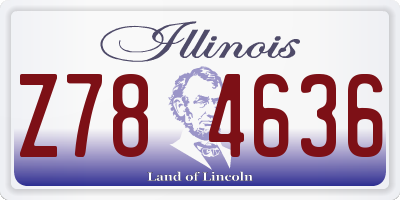 IL license plate Z784636
