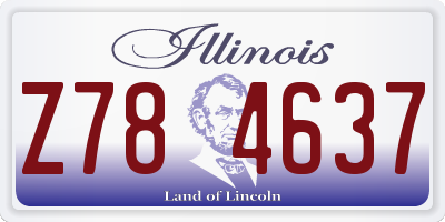 IL license plate Z784637
