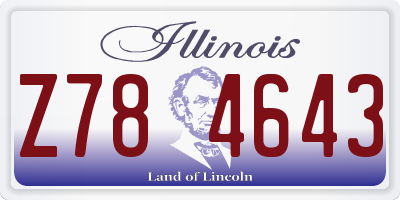 IL license plate Z784643