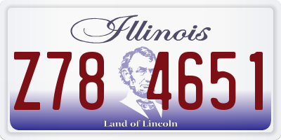 IL license plate Z784651