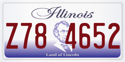 IL license plate Z784652
