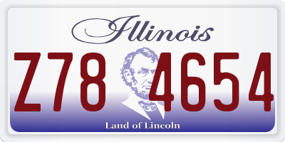 IL license plate Z784654