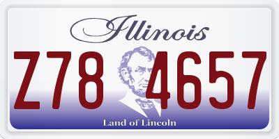 IL license plate Z784657