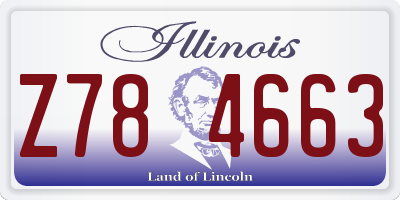 IL license plate Z784663