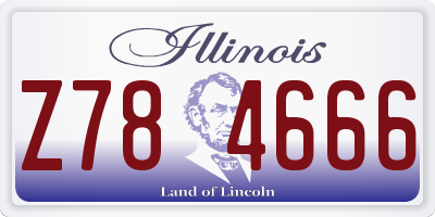 IL license plate Z784666