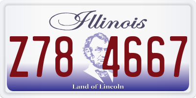 IL license plate Z784667