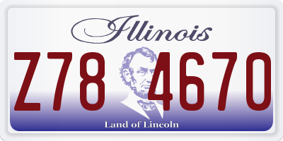 IL license plate Z784670