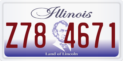 IL license plate Z784671